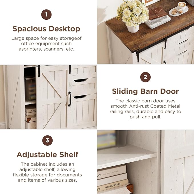 Halitaa 43.31” Farmhouse File Cabinet - Image 3