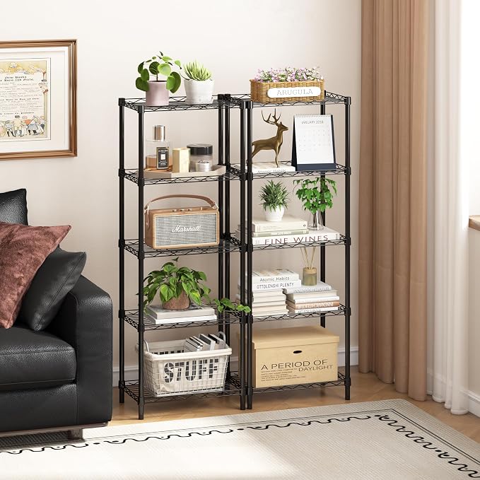 HOMEFORT 5-Tier Wire Shelving 5 Shelves Unit Metal Storage Rack Durable - Image 5