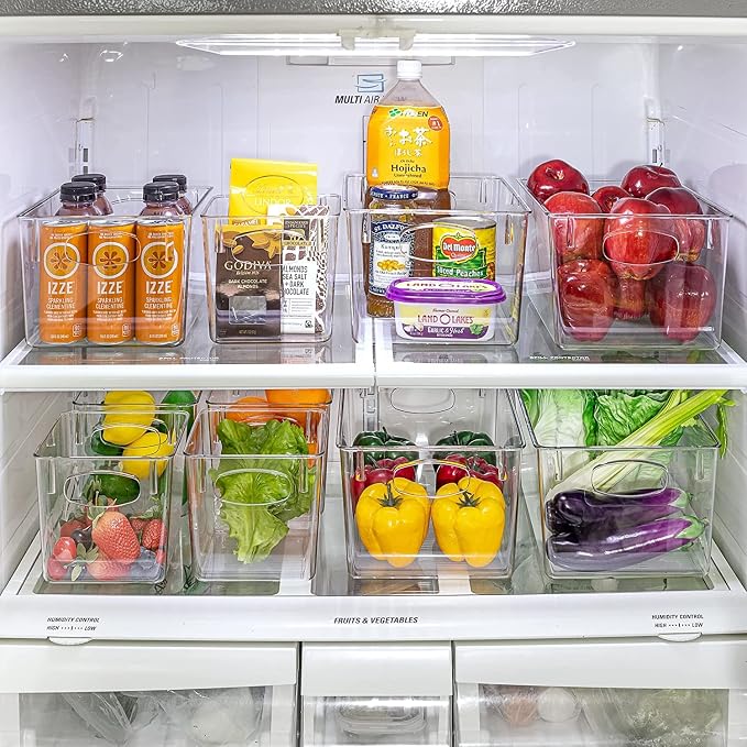 Sorbus Small Clear Plastic Storage Bins - Image 5