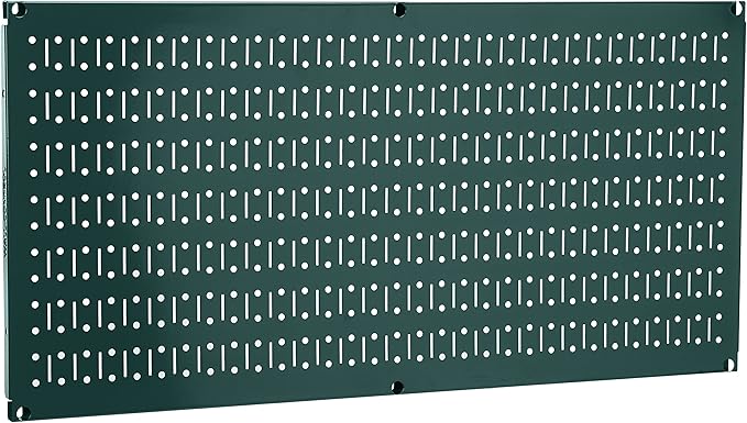 Wall Control Pegboard 16in x 32in Horizontal Green Metal Pegboard Tool Board by Wall+Control