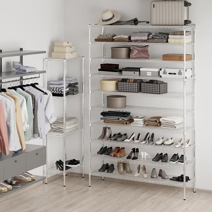 18" Deep x 60" Wide x 96" Height Wire Shelving Kit | 10-Tier | NSF Commercial - Image 4