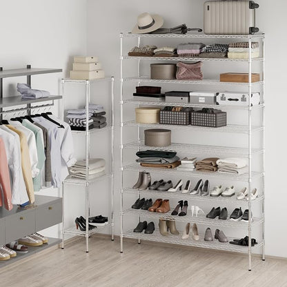18" Deep x 60" Wide x 96" Height Wire Shelving Kit | 10-Tier | NSF Commercial - Image 4