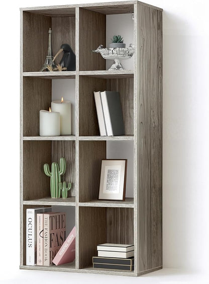 CAPHAUS 8-Cube Storage Organizer Shelf Bookcase, Dark Grey by CAPHAUS