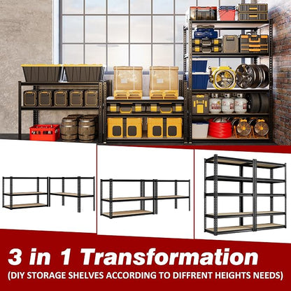 Heavy Duty Garage Shelving, 5-Tier Garage Storage Shelves, 2025LBS Storage - Image 5