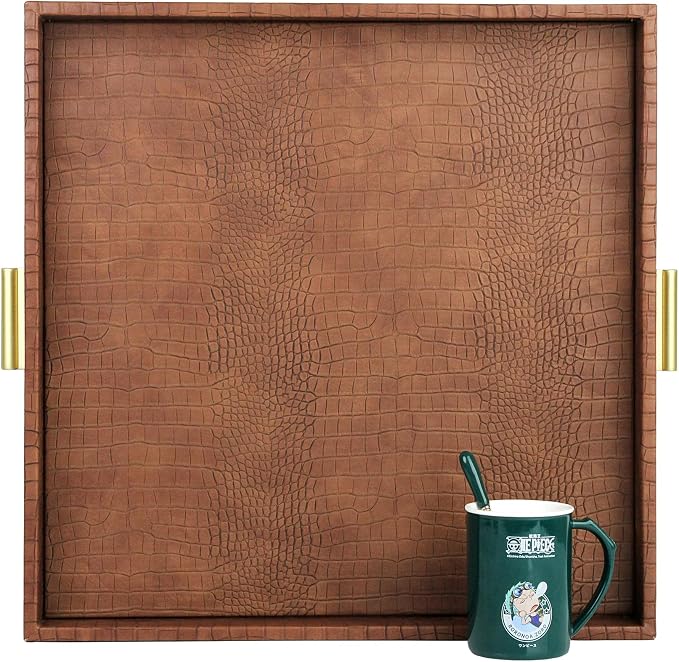 HofferRuffer Elegant Decorative Serving Tray, Coffee Table Serve Tea Coffee or by HofferRuffer