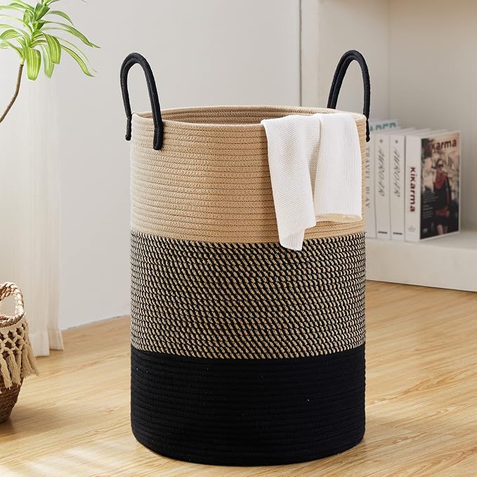 Fiona's magic 100L Extra Large Laundry Hamper Basket, 26.4Gal Tall Woven by Fionasmagic