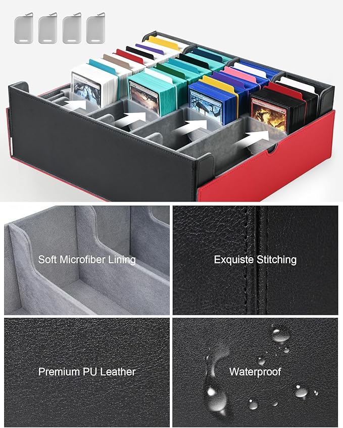 ZLCA Card Storage Box Holds 3200+, Deck Storage Case - Image 5