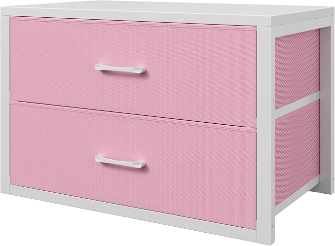 BOLUO Stackable Storage Drawers Closet Organizers and Storage Fabric White 2 by BOLUO