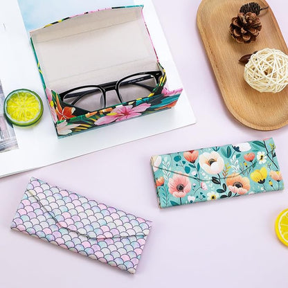 Foldable Glasses Case, Magnetic PU Leahter Sunglasses Case, Cute Hard Shell - Image 7