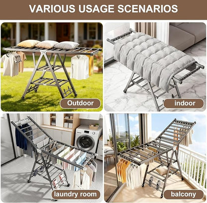 Heavy Duty 3-Tier Clothes Drying Rack - Image 7