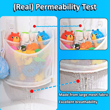 KPH Bath Toy Organizer, Large Capacity Corner Hanging - Image 4