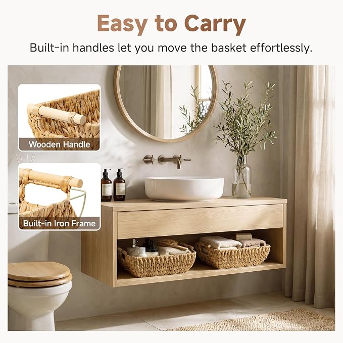 StorageWorks Hand-Woven Storage Baskets - Image 4