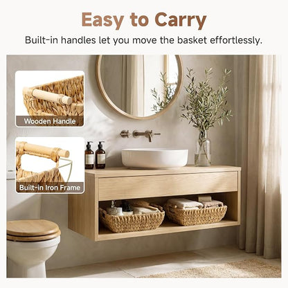 StorageWorks Hand-Woven Storage Baskets - Image 4