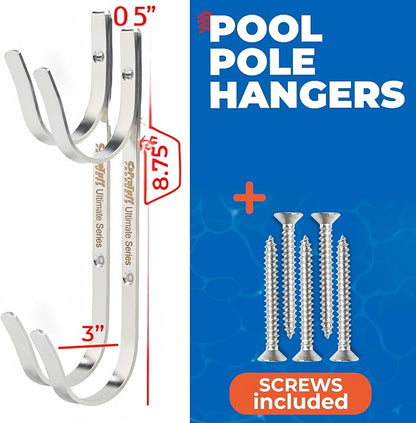 ProTuff 490 Promise 2-Pack Stainless Pool Pole Hanger, Wall Mount - Image 7