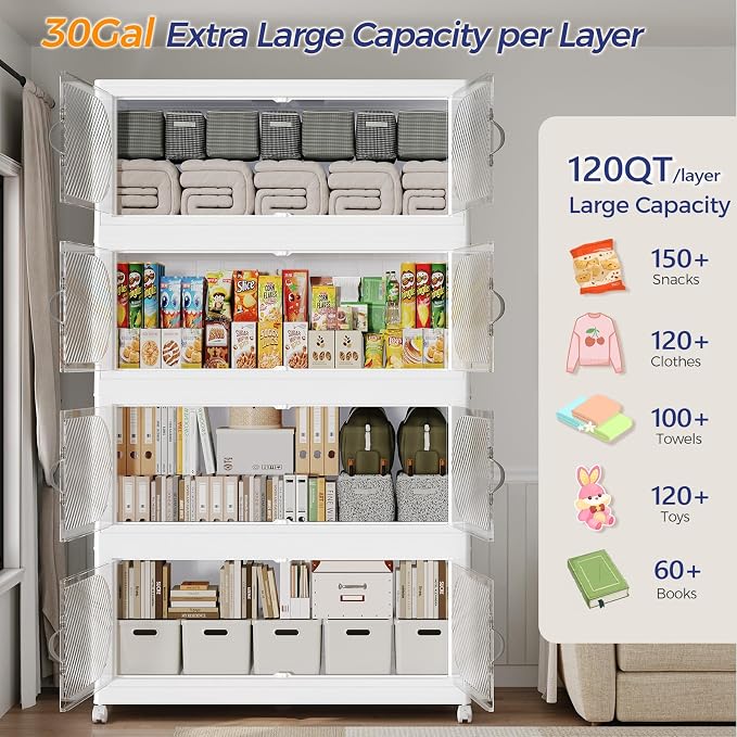 480QT Extra Large Stackable Storage Bins - Image 3
