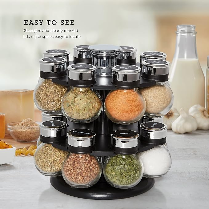 Kamenstein 16 Jar Ellington Revolving Countertop Spice Rack - Image 5