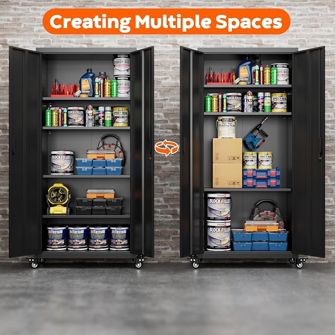 Aobabo 73" H Metal Storage Cabinet - Image 7