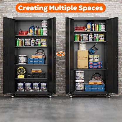 Aobabo 73" H Metal Storage Cabinet - Image 7