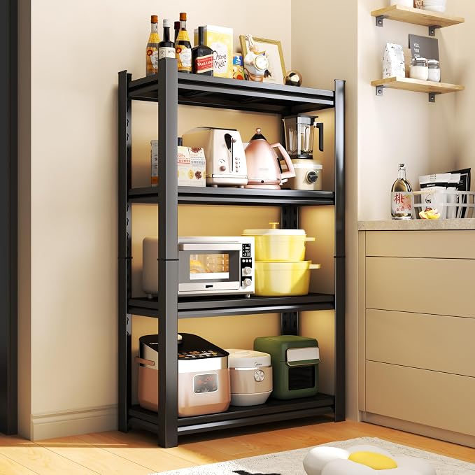 Storage Shelves, Garage Metal Shelving Unit, Adjustable, Double-Layer Column - Image 2