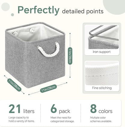 FinishingBo 11 inch Cube Storage Bin - Image 4