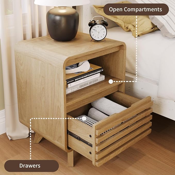 Fluted Night Stand Nightstand - Image 3