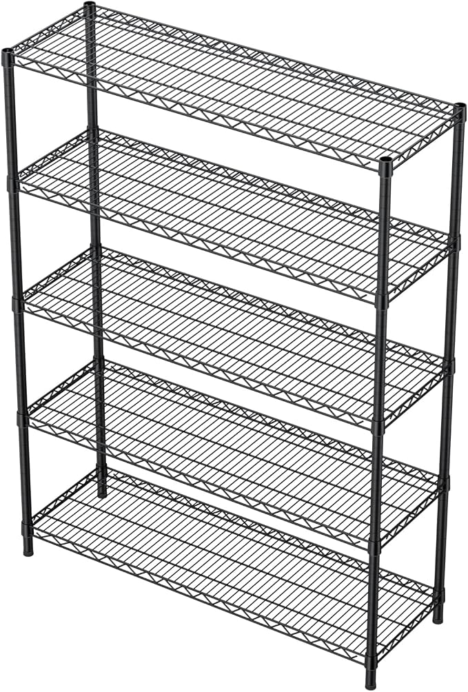 5 Tier Adjustable Storage Shelves Heavy Duty Metal Utility Shelf 1750LBS - Image 4