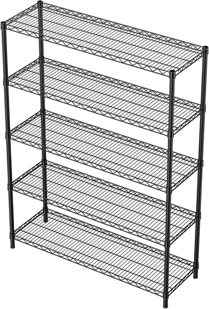 5 Tier Adjustable Storage Shelves Heavy Duty Metal Utility Shelf 1750LBS - Image 4