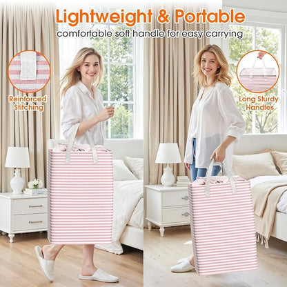 3 Pack Large Laundry Basket, Waterproof & Freestanding Laundry Hamper, - Image 6
