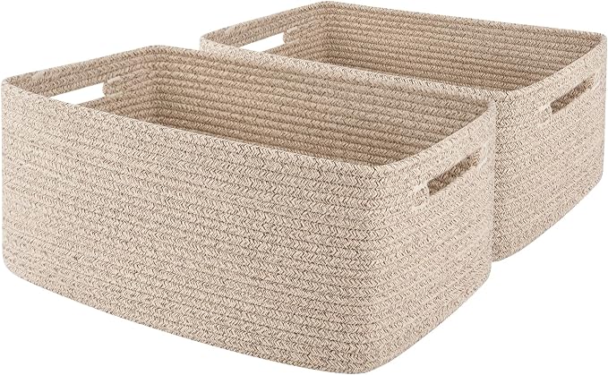 OIAHOMY Storage Basket for Shelves, Closet Cube Storage Bins Baskets for by MasterofSpaceOptimization
