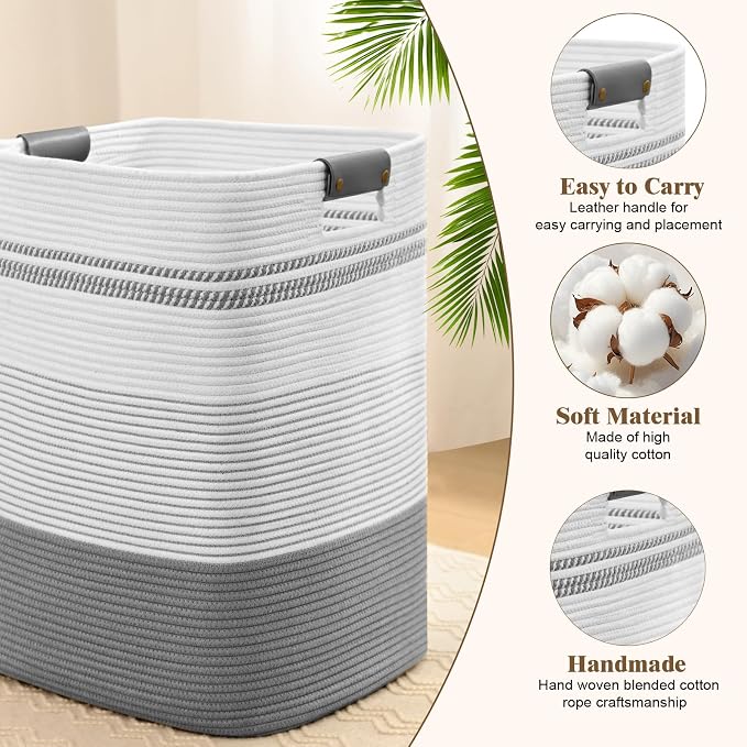 Laundry Hamper, 95L Tall Laundry Basket - Image 6
