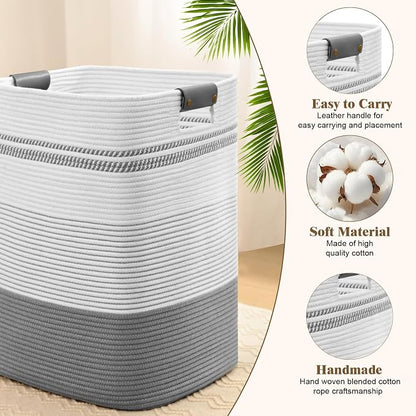 Laundry Hamper, 95L Tall Laundry Basket - Image 6