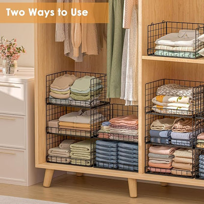 Yociyoga 8-Tier Stackable Closet Organizers and Storage Shelves, Foldable - Image 2