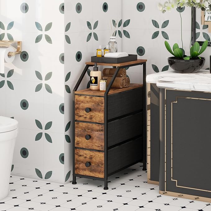 Tohomeor Narrow Dresser Tall Skinny Storage Tower Vertical Slim Chest of Drawers - Image 4