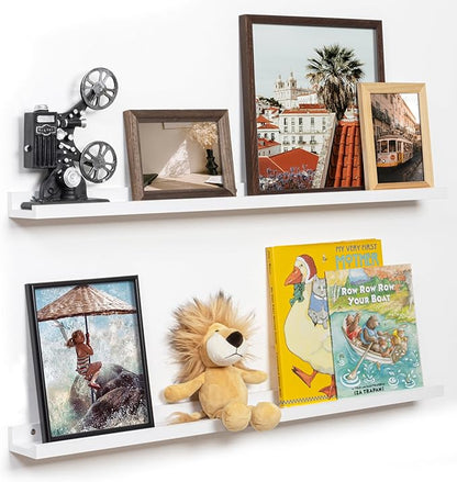 Fun Memories Picture Ledge Shelf, 36 Inch Floating Shelves Set of 2, Nursery by FunMemories