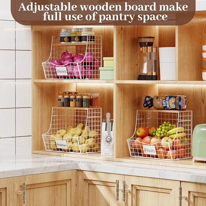 3 Pack Hanging Fruit Basket for Kitchen - Image 6