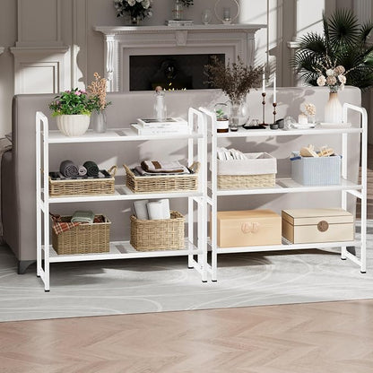 Simple Shelf Organizer for Outdoor, 3 Tier Stackable Metal Wire Shelving Unit - Image 6