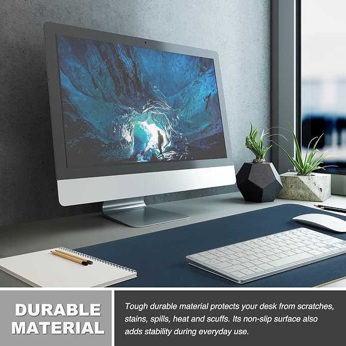K KNODEL Large Office Leather Desk Mat, Mouse and Keyboard Pad, Computer and - Image 5