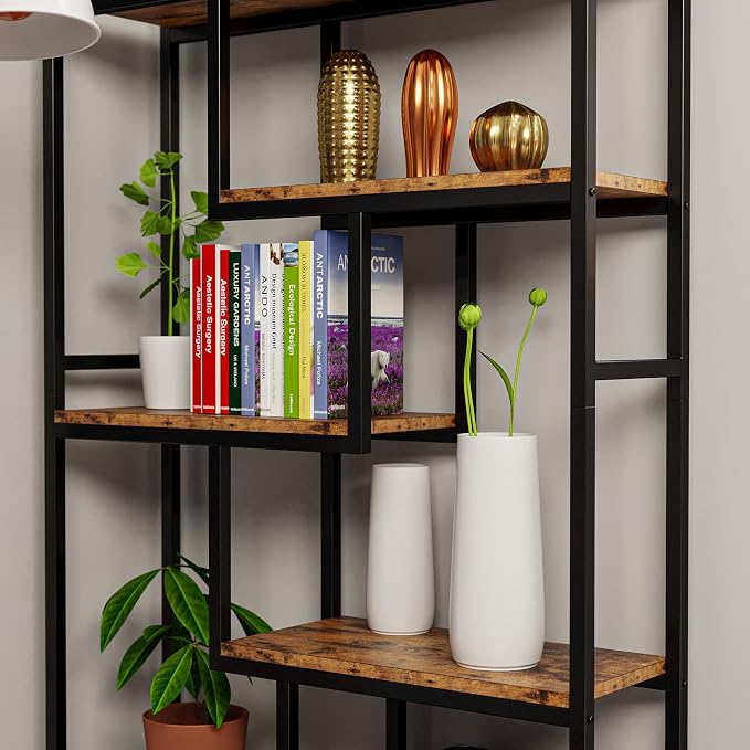 IRONCK Bookshelves 6 Tiers, Industrial Etagere Heavy Duty Shelves - Image 8