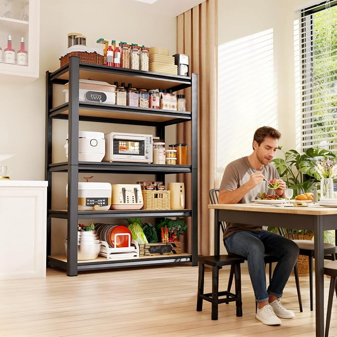 Set of 9 Garage Shelving, 3 Tier Garage Storage Shelves, Adjustable Heavy Duty - Image 2
