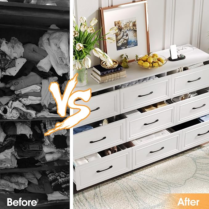 Fameill Dresser for Bedroom, 9 Drawer Wide Dresser Organizer - Image 7