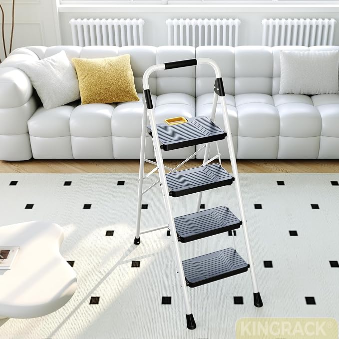 KINGRACK 4 Step Folding Ladder, 800lbs Capacity Step Stool - Image 9