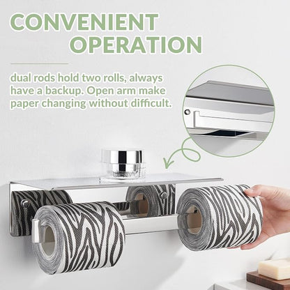 APLusee Double Toilet Paper Holder - Image 7