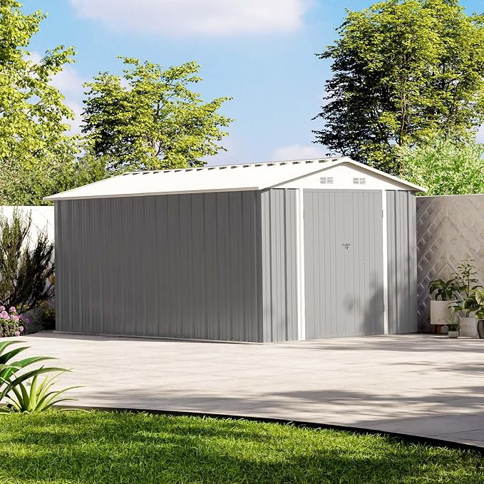 Patiowell 12 x 8 FT Outdoor Storage Shed, Large Metal Shed Storage by Patiowell