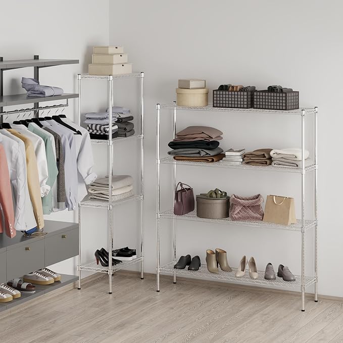 14" Deep x 54" Wide x 64" Height Wire Shelving Kit | 4-Tier | NSF Commercial - Image 7