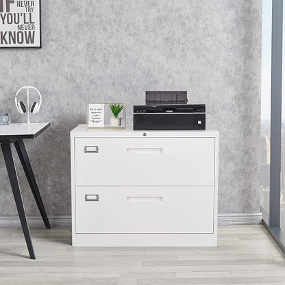 2 Drawer File Cabinet, Lateral Filing Cabinets - Image 2