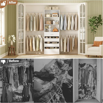 Aheaplus Closet System, 4-9Ft Closet Organizer - Image 6
