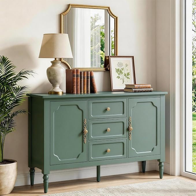 RoyalCraft Buffet Cabinet with Storage, Vintage Sideboard with 2 Doors & 3 by Bringyoubetterlife