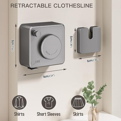 Retractable Clothesline Indoor Outdoor, Clothes Line Retracting Indoor - Image 2