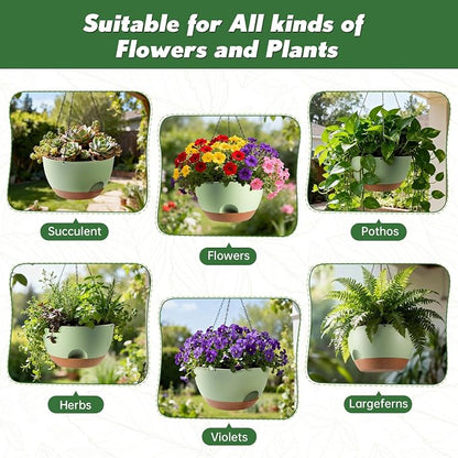 4-Piece Set of 8-Inch Hanging Planters - Image 6