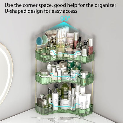 3 Tier Corner Bathroom Organizer Countertop, Vanity Makeup Organizer - Image 6